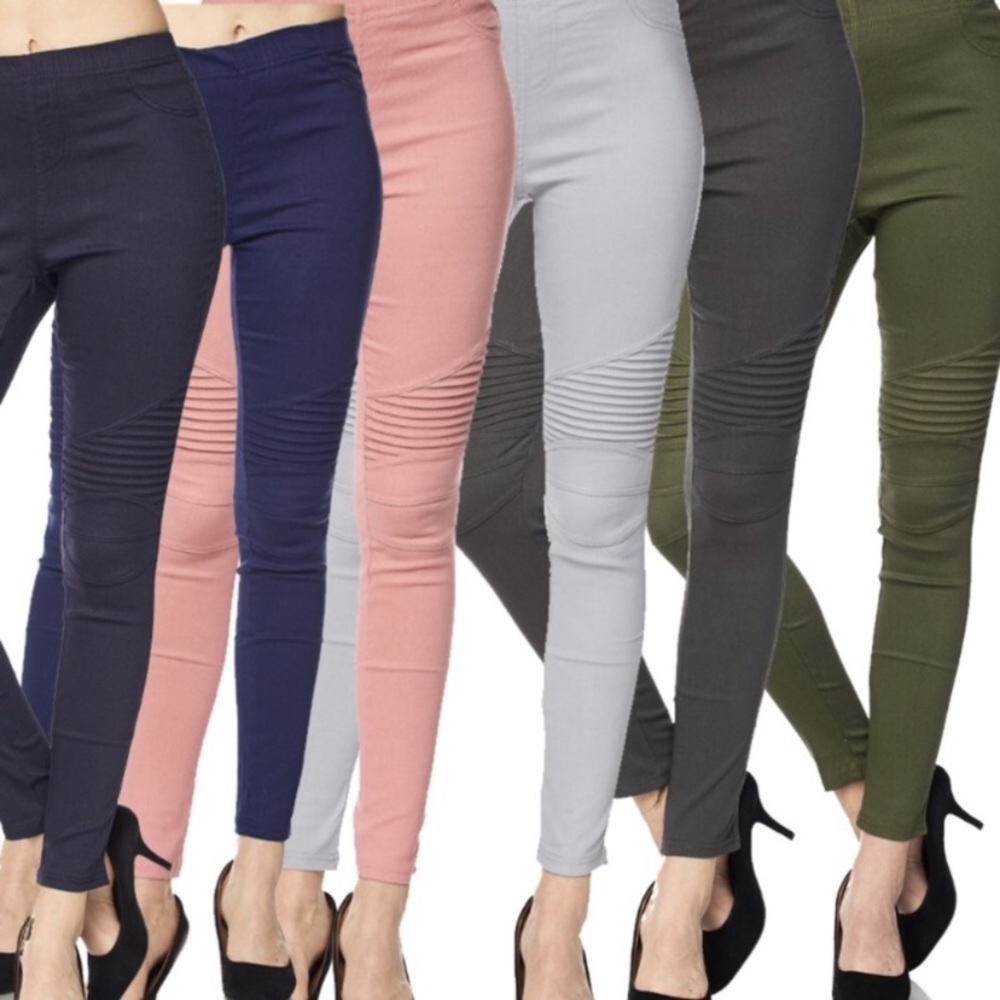 Moto Jeggings Back Pockets - Picture 2 of 6